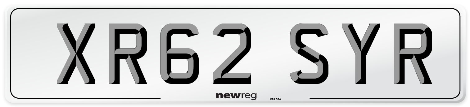 XR62 SYR Number Plate from New Reg